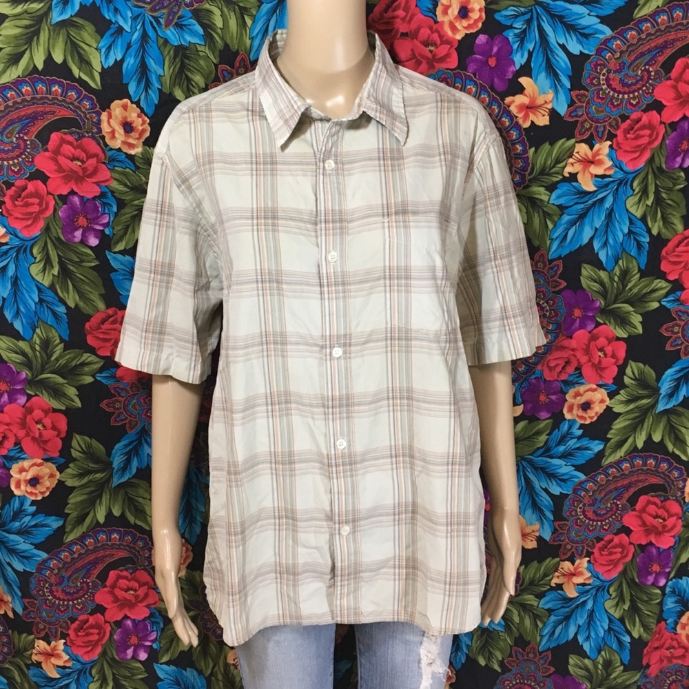 MEN’S QUICKSILVER SHIRT BUTTON COLLAR TOP MEDIUM